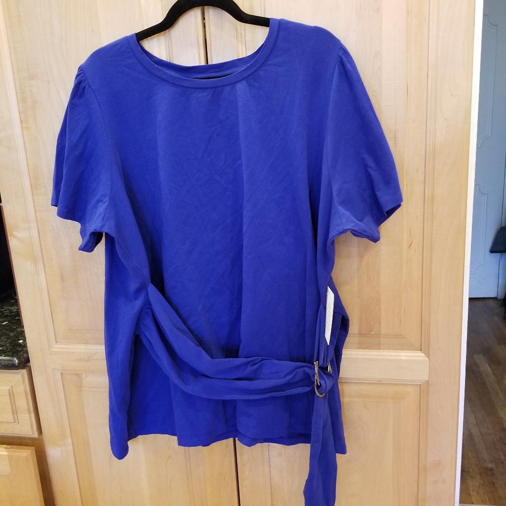 Eloquii Belted Waisted Tshirt Top Plus 22/24 NWT